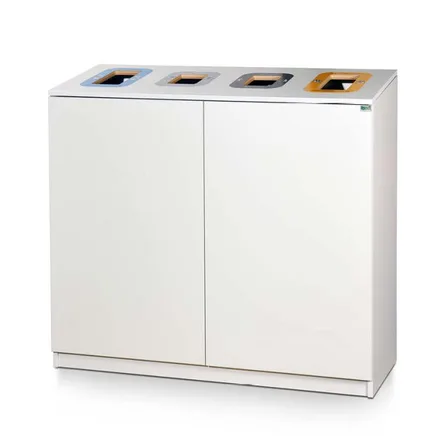Källsorteringsmöbel Multi 4, med 4 inkast i locket