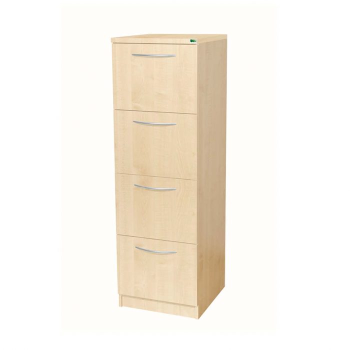 Källsorteringsmöbel Tower 4, med 4 lådor 21 liter - Björk