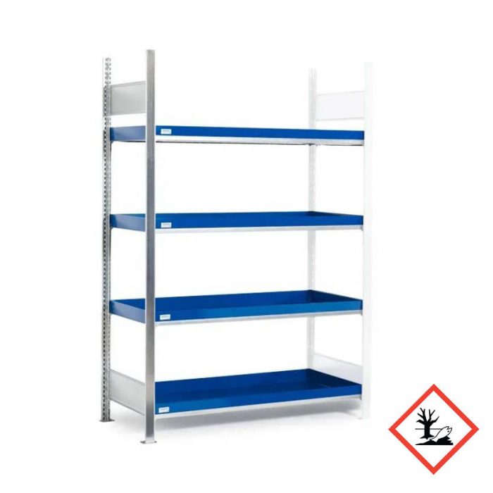 Kemikaliehylla GRW 1360 x 440 med lagerplan - Påbyggnadsdel