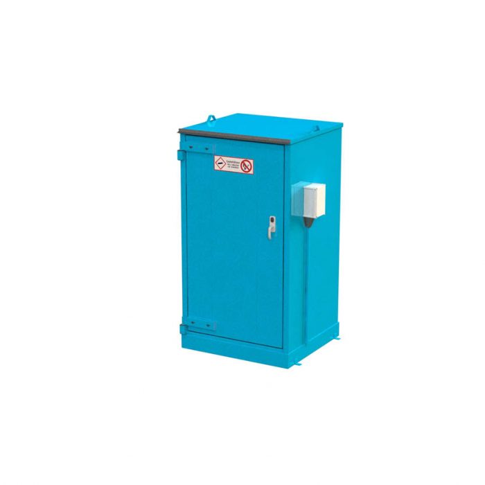 Gasskåp serie 175 EI30, förvaring för 2-8 st gasoltuber P45, isolerat uteskåp - 175XL, 4 st P45 1230x1090x2110 mm
