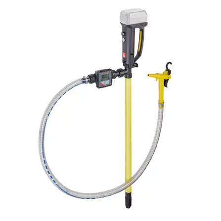 Batteridriven fatpump B2 PP-L med flödesmätare, rörlängd 1000 mm