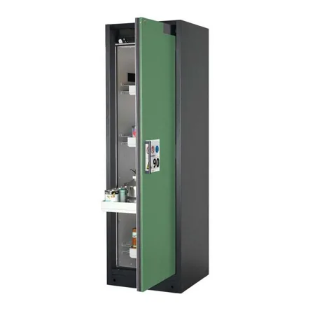 Brandsäkert kemikalieskåp Select W-64R bredd 600 mm, 4 utdragskar, högerhängd dörr