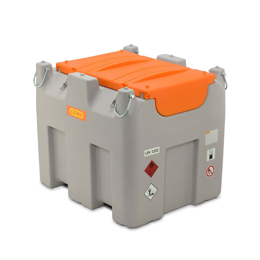Mobil dieseltank 980 L med lock, 12/24V pump - Basic