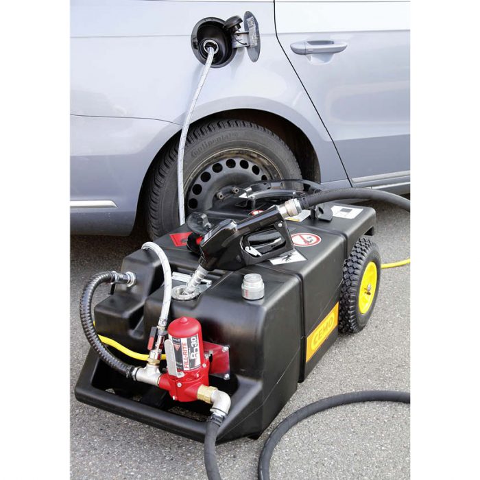Tankvagn för tömning och tankning av bränslen, 95 L, med 12V pump