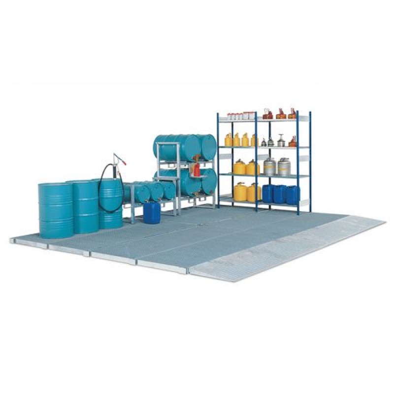Arbetsgolv BZ14.14 av stål, en sektion med mått 1362x1362x78 mm