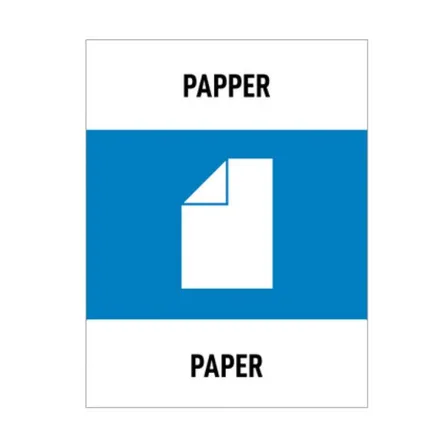 Källsorteringsdekal - Papper - 130 x 170 mm