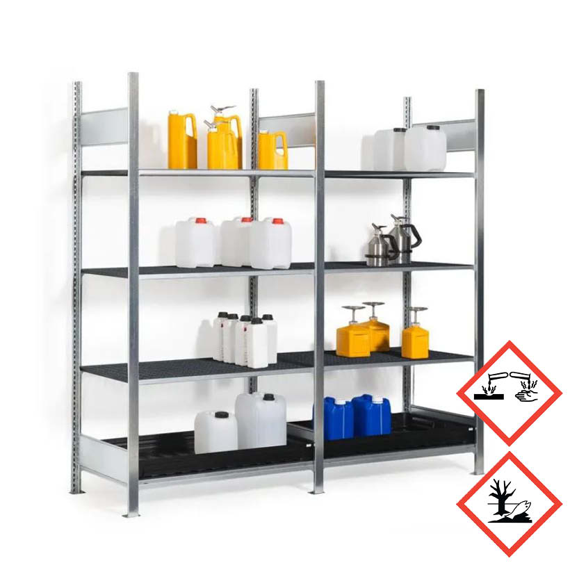 Kemikaliehylla GKG 1060 PRO med 4 lagerplan - Grundutförande