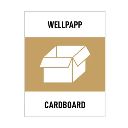 Källsorteringsdekal - Wellpapp - 130 x 170 mm
