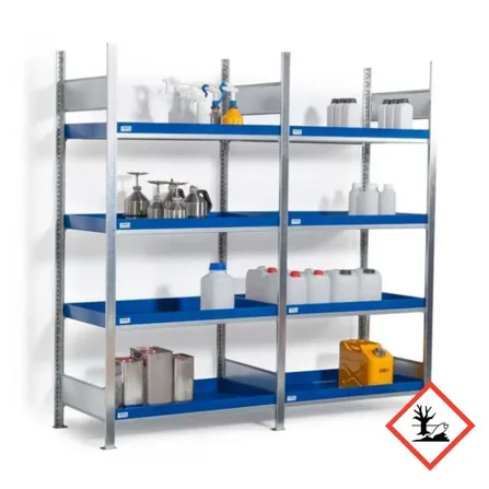 Kemikaliehylla GRW 1060 x 440 med 4 lagerplan