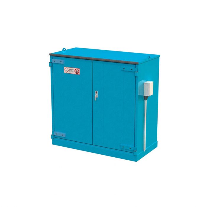 Gasskåp serie 175 EI30, förvaring för 2-8 st gasoltuber P45, isolerat uteskåp - 175XLD, 8 st P45 2116x1095x2110 mm