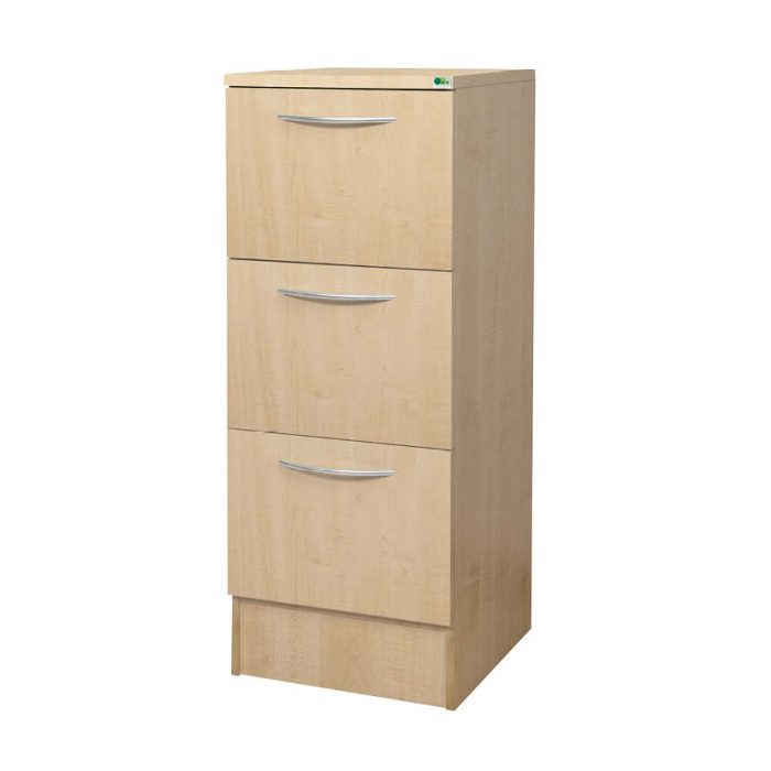 Källsorteringsmöbel Tower 3, med 3 lådor 21 liter - Björk