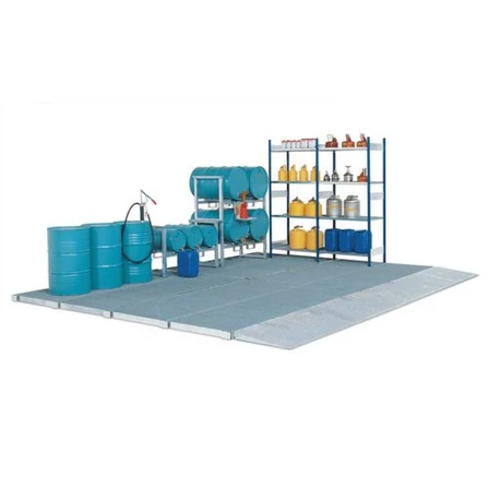 Arbetsgolv BZ14.14 av stål, en sektion med mått 1362x1362x78 mm