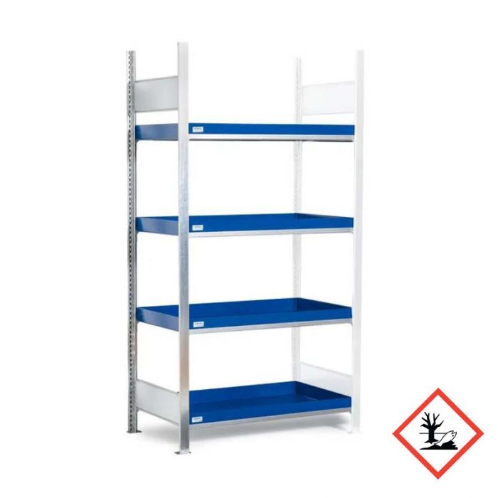 Kemikaliehylla GRW 1060 x 440 med 4 lagerplan - Påbyggnadsdel