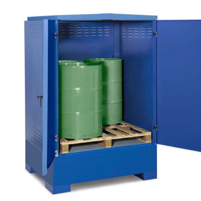 Fatskåp Steelsafe D4 400  för upp till fyra 200 liters fat