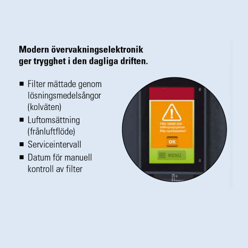 Brandklassat kemikalieskåp Custos E-123 med tre hyllplan och ventilation - Grå