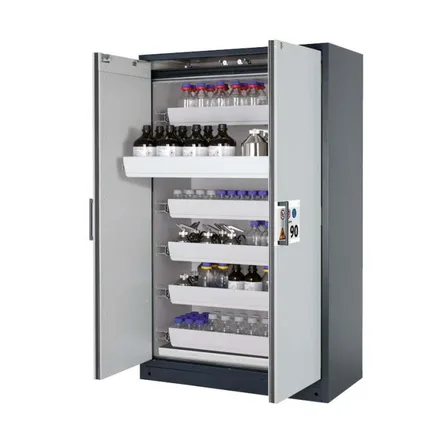 Brandsäkert kemikalieskåp Select W-126-O bredd 1200 mm, 6 utdragskar