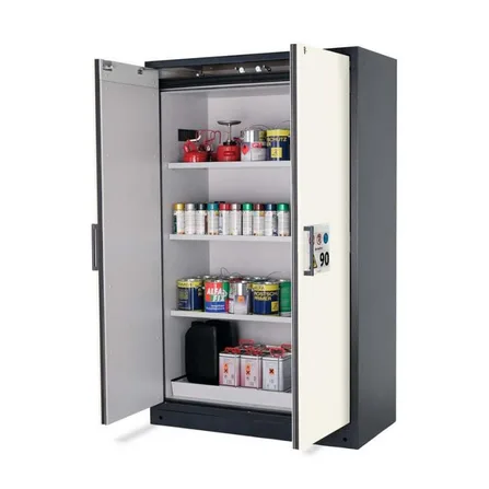 Brandsäkert kemikalieskåp Select W-123 bredd 1200 mm, 3 hyllplan