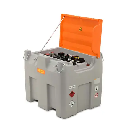 Mobil dieseltank 980 L med lock, 12/24V pump