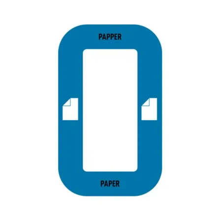 Källsorteringsdekal - Papper - passar möbel Multi
