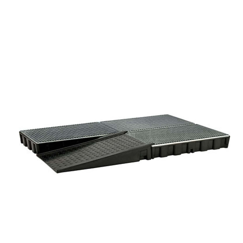 Arbetsgolv 250HD av PE med stålgaller, en sektion med mått 1600x1200x180 mm