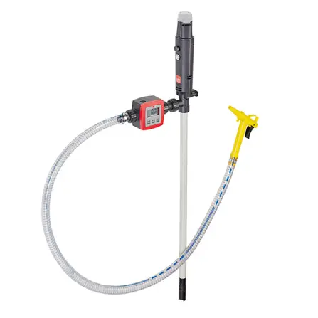 Batteridriven fatpump B1 PP med flödesmätare, rörlängd 1000 mm